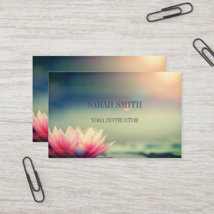 Modern Elegant Lotus Flower Business Card