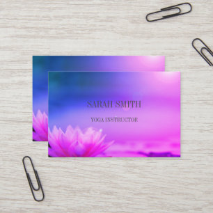 Modern Elegant Lotus Flower Business Card