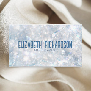 Modern Elegant Luxury Blue Crystal Diamond Business Card