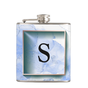 Modern Elegant Luxury Faux Glitter Hip Flask