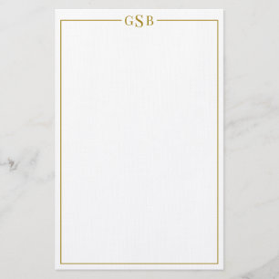 Modern Elegant Luxury Gold Personal Stationery