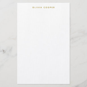 Modern Elegant Luxury Gold Personal Stationery 