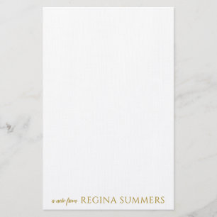 Modern Elegant Luxury Gold Personalised Stationery