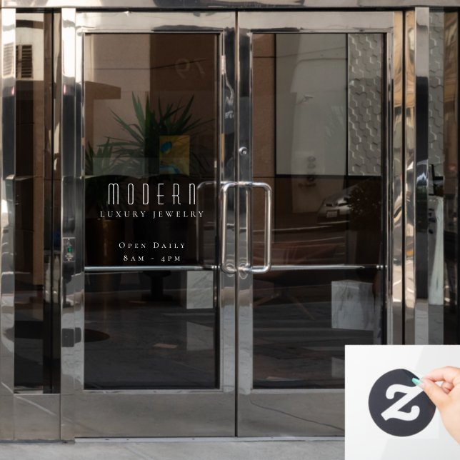 Modern Elegant Luxury Jewellery Business Angled Da (Office Door)