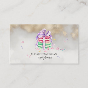 Modern Elegant Macaroons Gold Touch Business Card