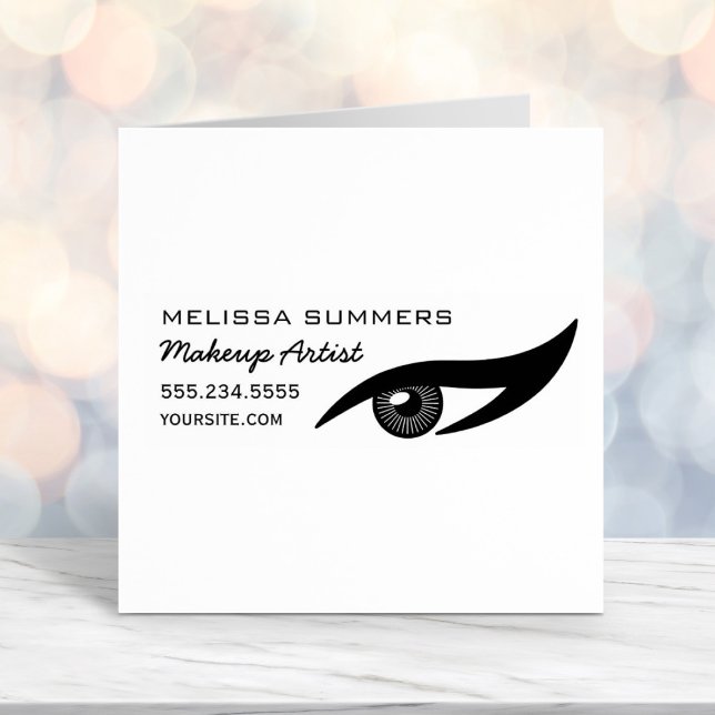 Modern Elegant Makeup Artist Eye Eyeliner Address Self-inking Stamp (Creator Uploaded)