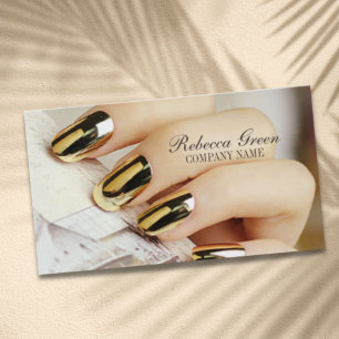 modern elegant manicure nails nail salon business card