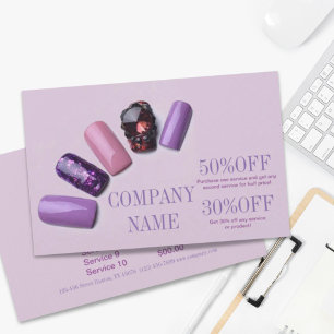 modern elegant manicure nails nail salon flyer