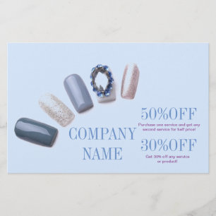 modern elegant manicure nails nail salon flyer