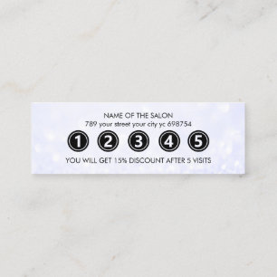Modern Elegant Marble Beauty Salon Loyalty Card