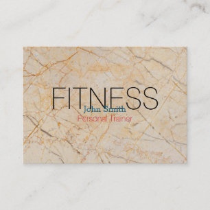 Modern Elegant Marble Personal Fitness Trainer Business Card