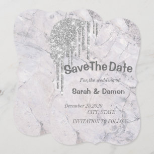 Modern Elegant Marble Save The Date