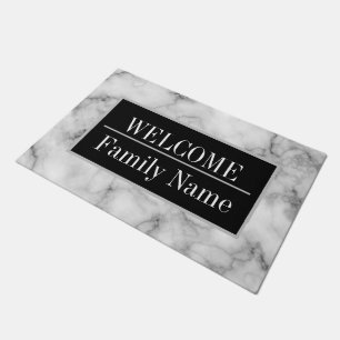 Modern Elegant Marble Welcome Doormat