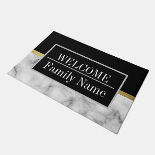 Modern Elegant Marble Welcome Doormat