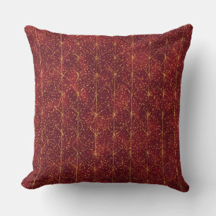 Modern,Elegant ,Maroon Gold Pattern  Cushion