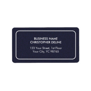 Modern Elegant Masculine Texture Blue White Label