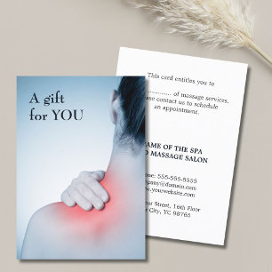 Modern Elegant Massage Therapist Gift Certificate