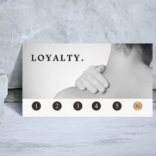 Modern Elegant Massage Therapist Grey Gold Loyalty Card