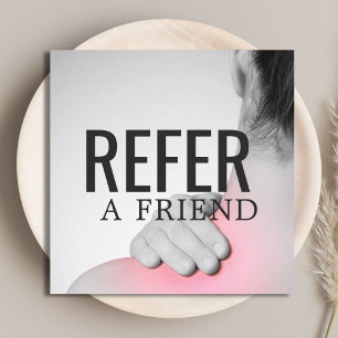 Modern Elegant Massage Therapist Photo Referral Card