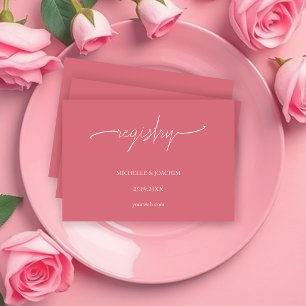 Modern Elegant Mauve Pink Enclosure Card
