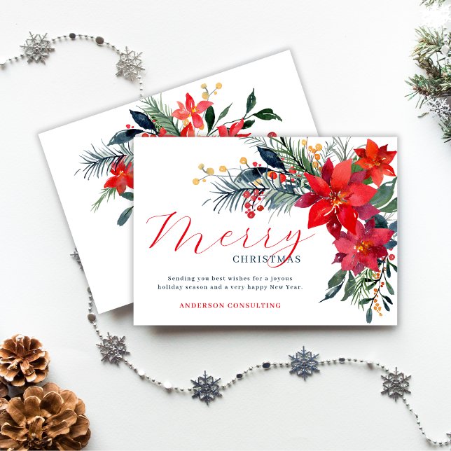 Modern Elegant Merry Christmas Business  Holiday Card (Creator Uploaded)