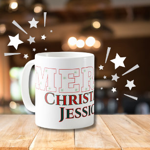 Modern Elegant Merry Christmas Coffee Mug