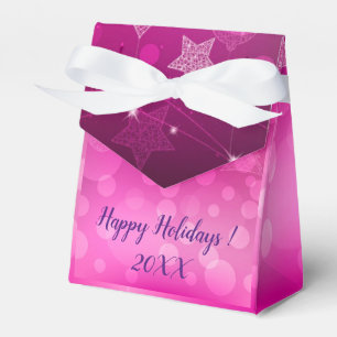 Modern Elegant Merry Christmas Holidays Favour Box