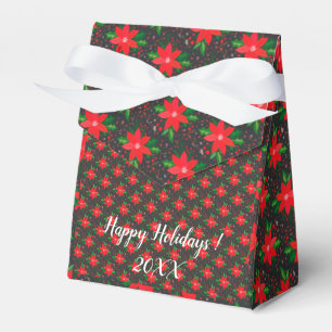 Modern Elegant Merry Christmas Holidays Favour Box