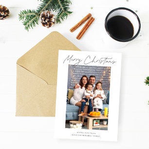 Modern & Elegant Merry Christmas Photo