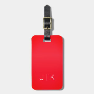 Modern Elegant Metal Foil Traveller monogram Name Luggage Tag