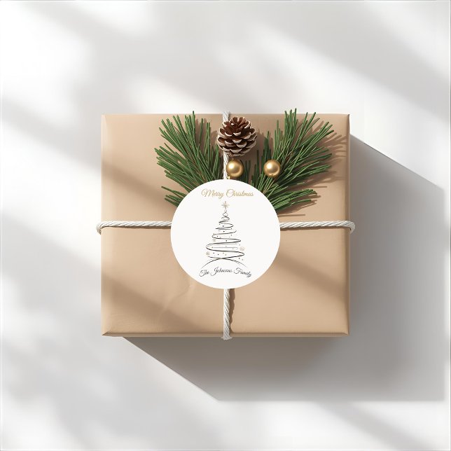 Modern Elegant Minimal Christmas Tree Sticker (Creator Uploaded)