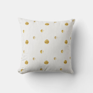 Modern Elegant Minimal Gold Dots Cushion