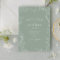 Modern Elegant Minimal Leaf Sage Green Wedding