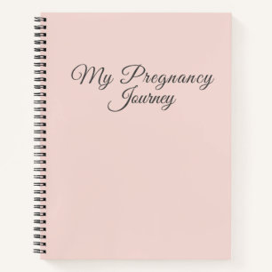 Modern Elegant Minimal Pastel Pink Pregnancy Mum Notebook