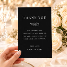 Modern Elegant Minimalist Black & White Wedding