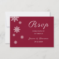 Modern Elegant Minimalist Bugundy Winter Wedding