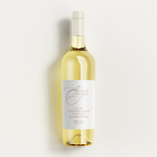 Modern Elegant Minimalist "Cheers" Wedding  Wine Label