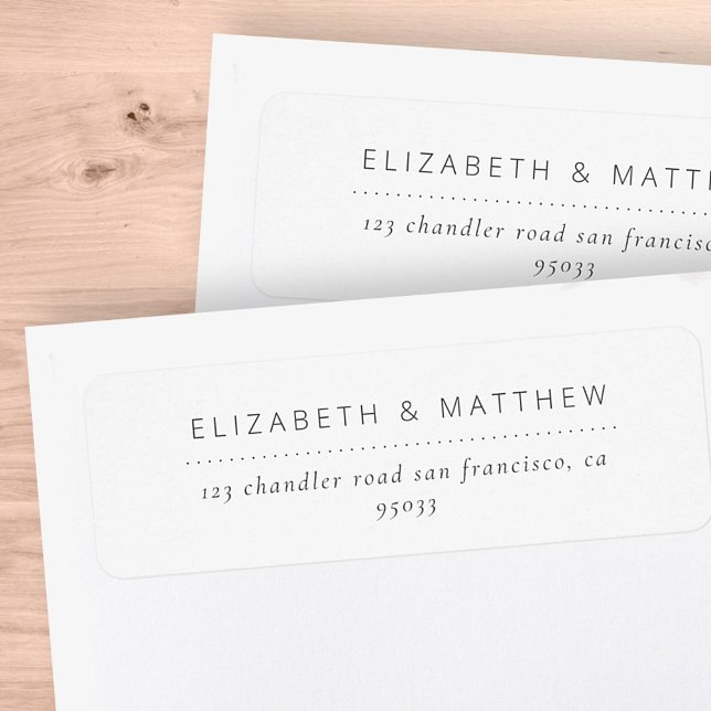 Modern Elegant Minimalist Chic Return Address Label (Creator Uploaded)