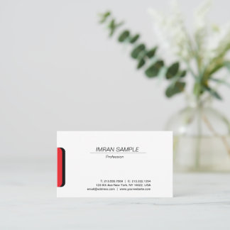 Modern Elegant Minimalist Design Trendy Plain Busi Business Card