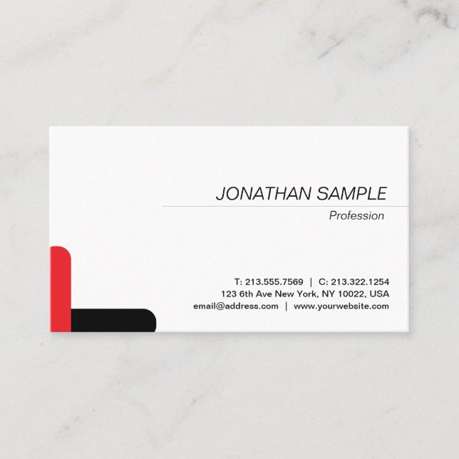 Modern Elegant Minimalist Design Trendy Plain Business Card (Front)