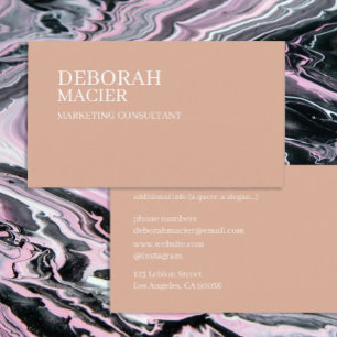 Modern Elegant Minimalist Dusty Rose Business Card