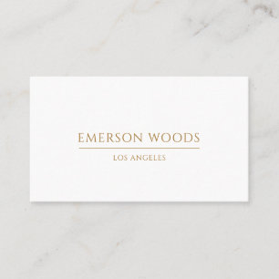 Modern Elegant Minimalist Gold Typography Business Card