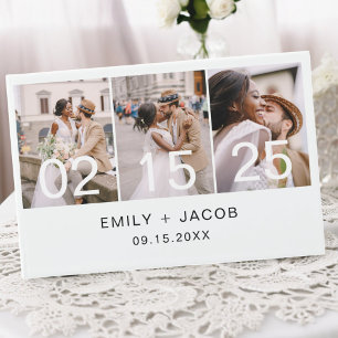 Modern Elegant Minimalist Photo Chic Wedding Guest Book