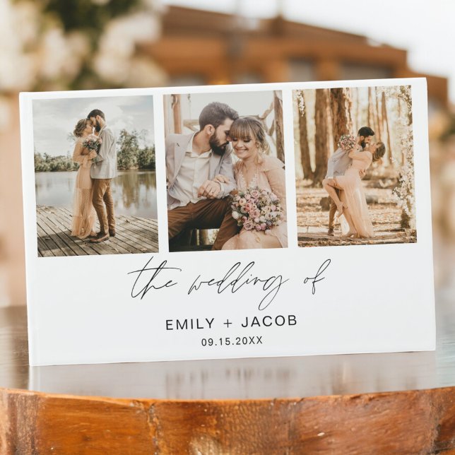 Modern Elegant Minimalist Photo Chic Wedding Guest Book (Creator Uploaded)