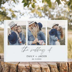 Modern Elegant Minimalist Photo Chic Wedding Guest Book