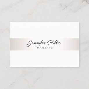 Modern Elegant Minimalist Plain Professional Business Card