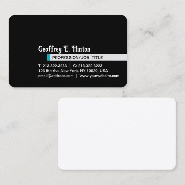 Modern Elegant Minimalist Professional Custom Business Card (Front/Back)