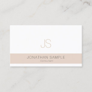 Modern Elegant Minimalist Professional Monogram Business Card