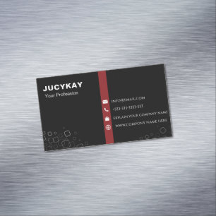 Modern Elegant Minimalist Professional Plain Busin Magnetic Business Card