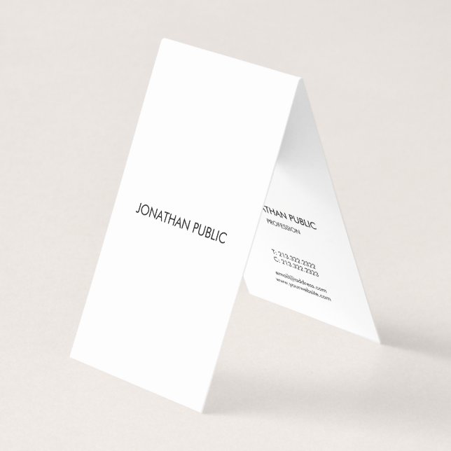 Modern Elegant Minimalist Professional Simple Cool Business Card (Front)